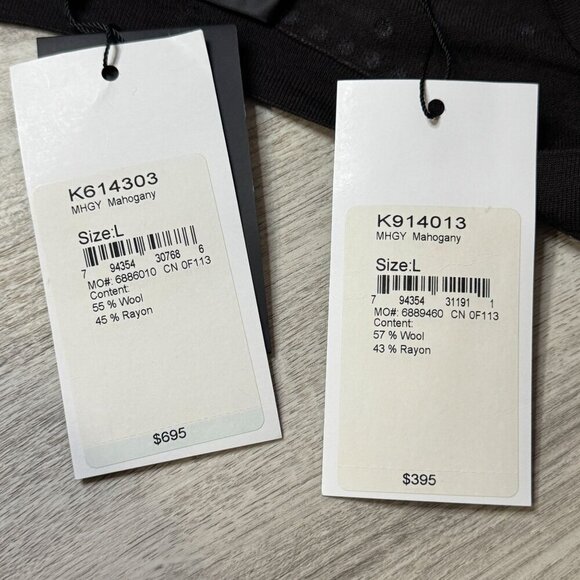 St. John Large Studded Sweater Set Cardigan & Vest Mahogany Brown NWT MSRP $1090 - Picture 8 of 11